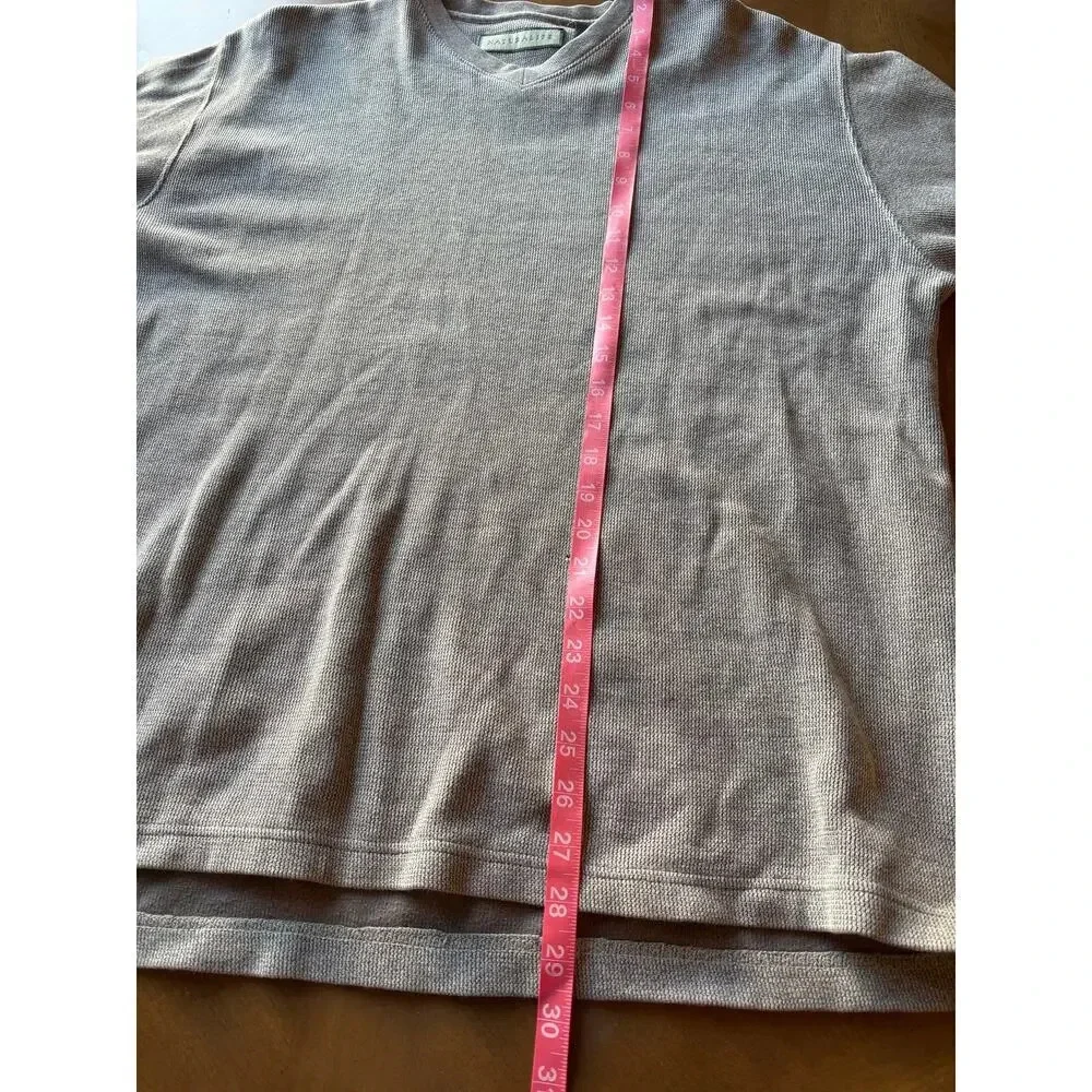 Naturalife mens 100% cotton long sleeve size large high quality